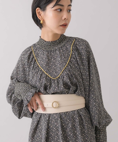 KATHARINE ROSS(キャサリンロス)の「【KATHARINE ROSS】ダブル巻きデザイン太ベルト 90mm幅 WEB限定(ベルト・レディース・ブラック/アイボリー/キャメル・MEDIUM)」の5枚目の写真