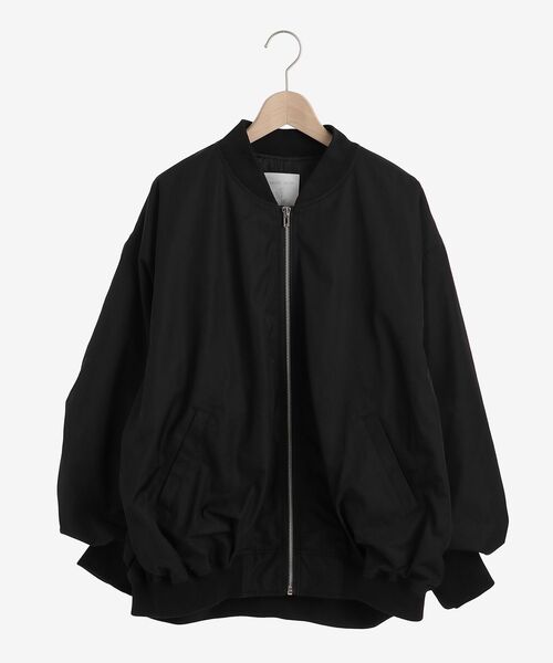 MAJESTIC LEGON（マジェスティックレゴン）の「サイドギャザーMA-1（MA-1・レディース・ブラック/アイボリー/カーキオリーブ・MEDIUM）」の3枚目の写真