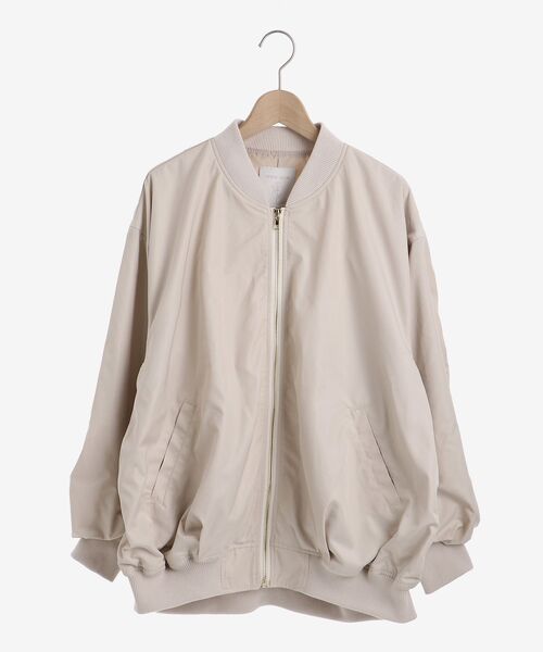 MAJESTIC LEGON（マジェスティックレゴン）の「サイドギャザーMA-1（MA-1・レディース・ブラック/アイボリー/カーキオリーブ・MEDIUM）」の5枚目の写真