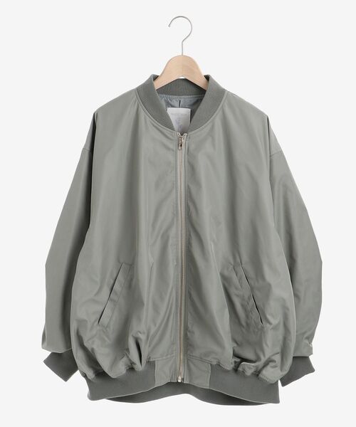 MAJESTIC LEGON（マジェスティックレゴン）の「サイドギャザーMA-1（MA-1・レディース・ブラック/アイボリー/カーキオリーブ・MEDIUM）」の7枚目の写真