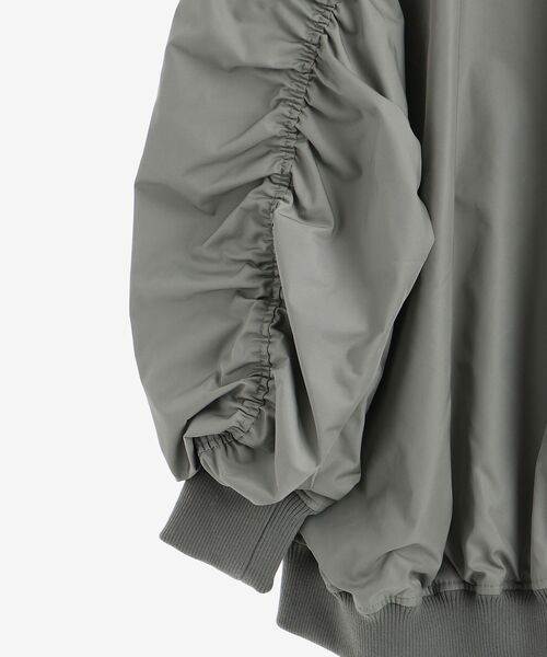 MAJESTIC LEGON（マジェスティックレゴン）の「サイドギャザーMA-1（MA-1・レディース・ブラック/アイボリー/カーキオリーブ・MEDIUM）」の11枚目の写真