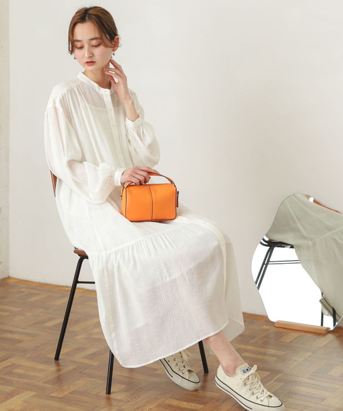 SENSE OF PLACE by URBAN RESEARCH（センスオブプレイスバイアーバンリサーチ）の「ヨウリュウティアードワンピース（ワンピース・レディース・オフホワイト/イエロー/ブラック・ONE）」の2枚目の写真