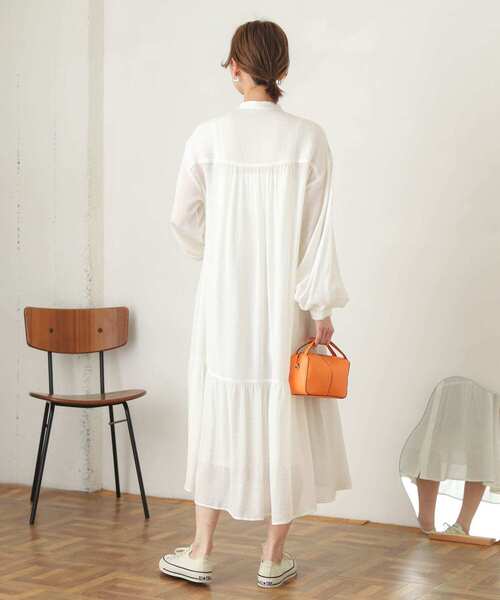 SENSE OF PLACE by URBAN RESEARCH（センスオブプレイスバイアーバンリサーチ）の「ヨウリュウティアードワンピース（ワンピース・レディース・オフホワイト/イエロー/ブラック・ONE）」の16枚目の写真