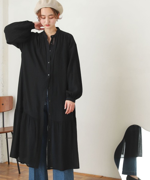 SENSE OF PLACE by URBAN RESEARCH（センスオブプレイスバイアーバンリサーチ）の「ヨウリュウティアードワンピース（ワンピース・レディース・オフホワイト/イエロー/ブラック・ONE）」の20枚目の写真