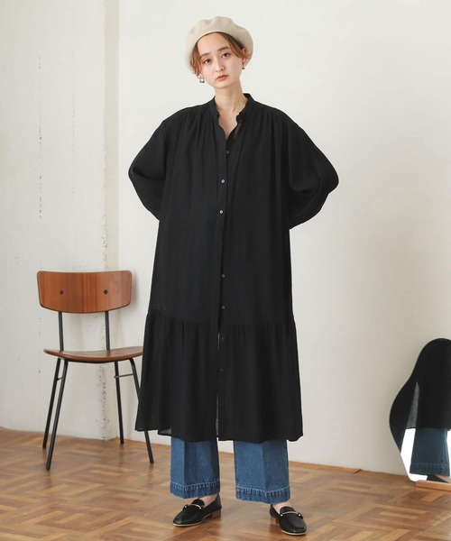 SENSE OF PLACE by URBAN RESEARCH（センスオブプレイスバイアーバンリサーチ）の「ヨウリュウティアードワンピース（ワンピース・レディース・オフホワイト/イエロー/ブラック・ONE）」の21枚目の写真