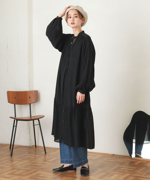 SENSE OF PLACE by URBAN RESEARCH（センスオブプレイスバイアーバンリサーチ）の「ヨウリュウティアードワンピース（ワンピース・レディース・オフホワイト/イエロー/ブラック・ONE）」の22枚目の写真