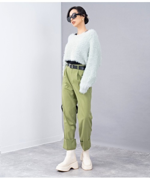 LATINA(ラティーナ)の「センタータックロールアップヘムパンツ(その他パンツ・レディース・ピンク/カーキ/ブラック・FREE)」の5枚目の写真