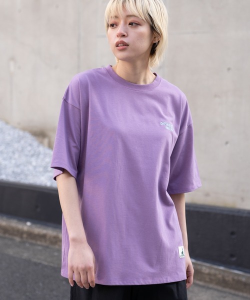 Mac-House（マックハウス）の「CAPTAIN STAG キャプテンスタッグ 持ち物リストプリントTシャツ（Tシャツ/カットソー・レディース・パープル/ホワイト・フリー）」の2枚目の写真