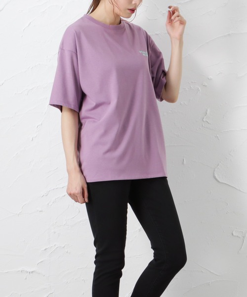 Mac-House（マックハウス）の「CAPTAIN STAG キャプテンスタッグ 持ち物リストプリントTシャツ（Tシャツ/カットソー・レディース・パープル/ホワイト・フリー）」の5枚目の写真