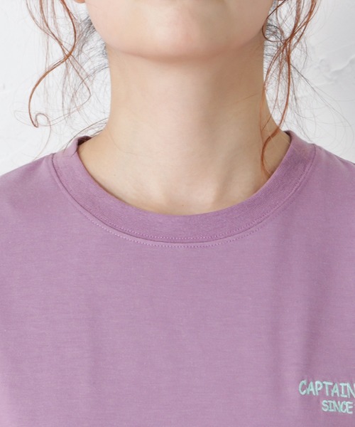 Mac-House（マックハウス）の「CAPTAIN STAG キャプテンスタッグ 持ち物リストプリントTシャツ（Tシャツ/カットソー・レディース・パープル/ホワイト・フリー）」の8枚目の写真