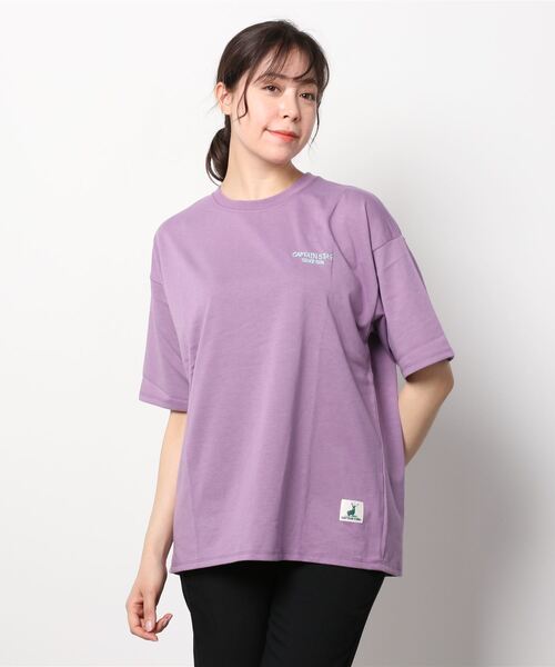 Mac-House（マックハウス）の「CAPTAIN STAG キャプテンスタッグ 持ち物リストプリントTシャツ（Tシャツ/カットソー・レディース・パープル/ホワイト・フリー）」の16枚目の写真