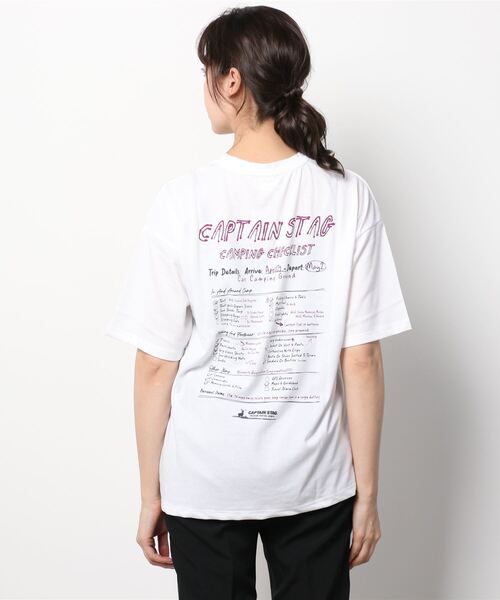 Mac-House（マックハウス）の「CAPTAIN STAG キャプテンスタッグ 持ち物リストプリントTシャツ（Tシャツ/カットソー・レディース・パープル/ホワイト・フリー）」の17枚目の写真