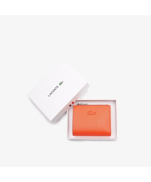LACOSTE(ラコステ)の「シャンタコクラシックス 二つ折り札入れ(財布・レディース・ブラック/ピンクベージュ/オレンジ・FREE)」の4枚目の写真