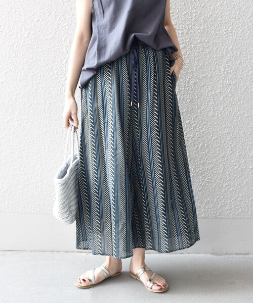 美品 SHIPS UHURU プリント ワイドパンツ 定価14960円 S セール】*【SHIPS別注】〈手洗い可能〉UHURUプリントワイド
