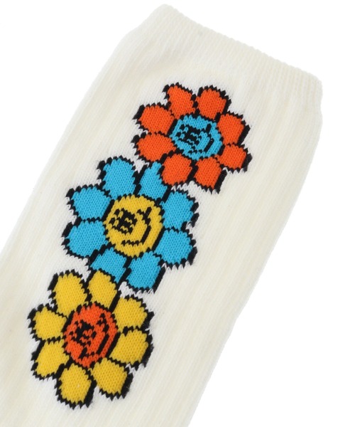 Candy Stripper（キャンディストリッパー）の「FUNNY SMILY RIB ソックス（ソックス/靴下・レディース・オフホワイト/ブラック/パープル・FREE）」の5枚目の写真