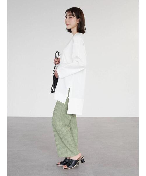 Petit fleur(プチフルール)の「・Petit Fleur メランジリブニットパンツ(その他パンツ・レディース・ブラック/グリーン/アイボリー/ボルドー・FREE)」の13枚目の写真