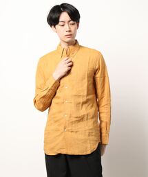 【PAZZO】 ポルトガルリネン×フレンチリネン 長袖シャツ