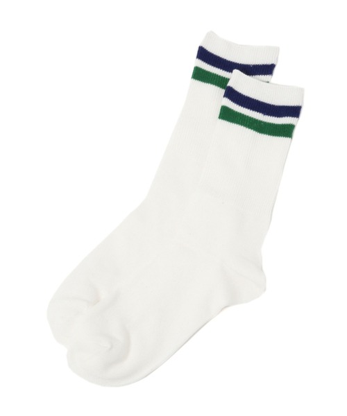 LEPSIM（レプシィム）の「ラインソックス　266312（ソックス/靴下・レディース・ホワイト/アイボリー/グレー・ONE SIZE）」の3枚目の写真