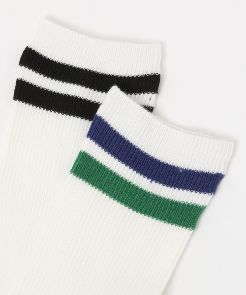 LEPSIM（レプシィム）の「ラインソックス　266312（ソックス/靴下・レディース・ホワイト/アイボリー/グレー・ONE SIZE）」の8枚目の写真