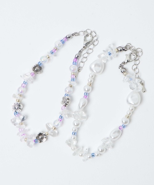 WEGO(ウィゴー)の「WEGO/【2点セット】ストーンブレス(ブレスレット・レディース・その他1/ブラック/ホワイト・FREE)」の10枚目の写真