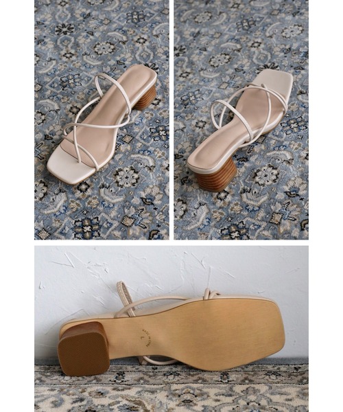 Bonjour Sagan（ボンジュールサガン）の「2wayクロスラインミュール（サンダル・レディース・ブラック/オフホワイト・M/L/S）」の13枚目の写真