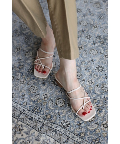 Bonjour Sagan（ボンジュールサガン）の「2wayクロスラインミュール（サンダル・レディース・ブラック/オフホワイト・M/L/S）」の14枚目の写真