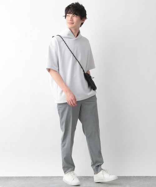 GLOBAL WORK(グローバルワーク)の「エアクッションパーカー半袖/272370(Tシャツ/カットソー・メンズ・ホワイト系その他2/ダークグリーン/ダークブルー/ミント/ライトベージュ/マスタード/スカイブルー・SMALL/X-LARGE/LARGE/MEDIUM)」の16枚目の写真