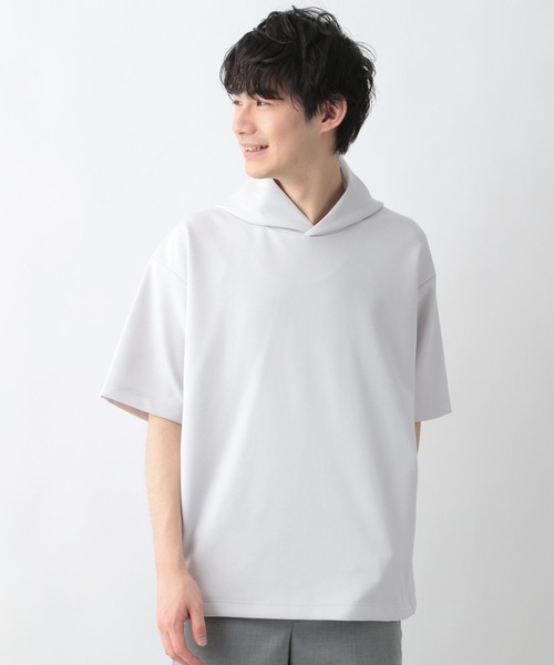 GLOBAL WORK(グローバルワーク)の「エアクッションパーカー半袖/272370(Tシャツ/カットソー・メンズ・ホワイト系その他2/ダークグリーン/ダークブルー/ミント/ライトベージュ/マスタード/スカイブルー・SMALL/X-LARGE/LARGE/MEDIUM)」の17枚目の写真