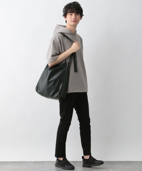 GLOBAL WORK(グローバルワーク)の「エアクッションパーカー半袖/272370(Tシャツ/カットソー・メンズ・ホワイト系その他2/ダークグリーン/ダークブルー/ミント/ライトベージュ/マスタード/スカイブルー・SMALL/X-LARGE/LARGE/MEDIUM)」の18枚目の写真