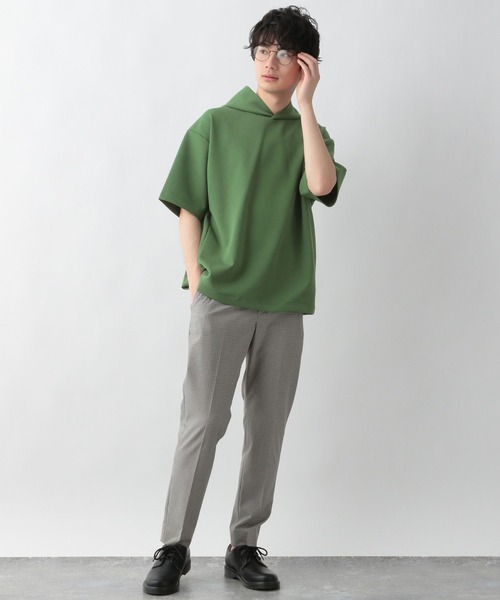 GLOBAL WORK(グローバルワーク)の「エアクッションパーカー半袖/272370(Tシャツ/カットソー・メンズ・ホワイト系その他2/ダークグリーン/ダークブルー/ミント/ライトベージュ/マスタード/スカイブルー・SMALL/X-LARGE/LARGE/MEDIUM)」の22枚目の写真