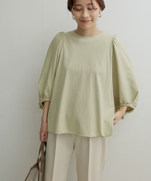 URBAN RESEARCH DOORS（アーバンリサーチドアーズ）の「ボリュームスリーブプルオーバー（Tシャツ/カットソー・レディース・グリーン系その他/ライトブルー/ネイビー・MEDIUM）」の15枚目の写真