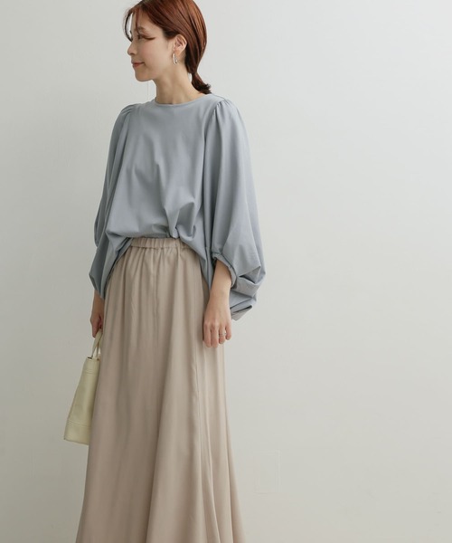 URBAN RESEARCH DOORS（アーバンリサーチドアーズ）の「ボリュームスリーブプルオーバー（Tシャツ/カットソー・レディース・グリーン系その他/ライトブルー/ネイビー・MEDIUM）」の17枚目の写真