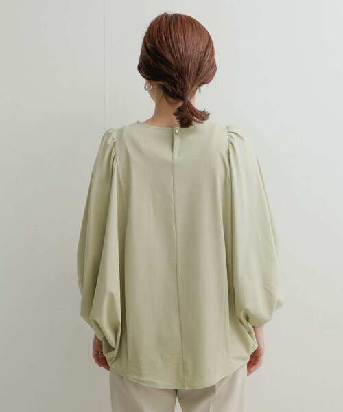 URBAN RESEARCH DOORS（アーバンリサーチドアーズ）の「ボリュームスリーブプルオーバー（Tシャツ/カットソー・レディース・グリーン系その他/ライトブルー/ネイビー・MEDIUM）」の12枚目の写真