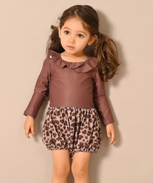 LEAD（リード）の「かわいいハート柄フリルロンパース水着（水着）」