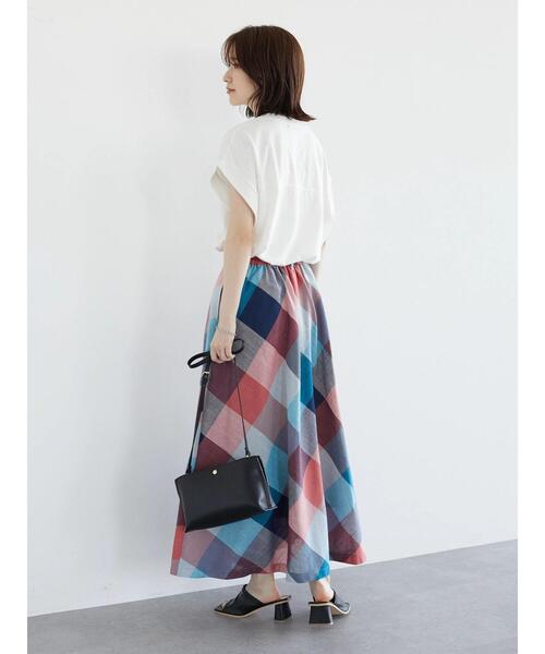 Sugar spoon(シュガースプーン)の「・SUGAR SPOON バイアスチェックフレアスカート(スカート・レディース・ピンク/グリーン/オレンジ・FREE)」の6枚目の写真