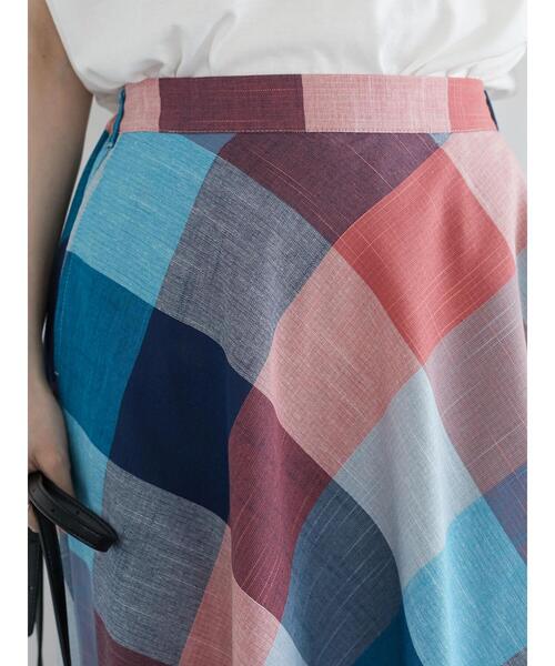 Sugar spoon(シュガースプーン)の「・SUGAR SPOON バイアスチェックフレアスカート(スカート・レディース・ピンク/グリーン/オレンジ・FREE)」の7枚目の写真