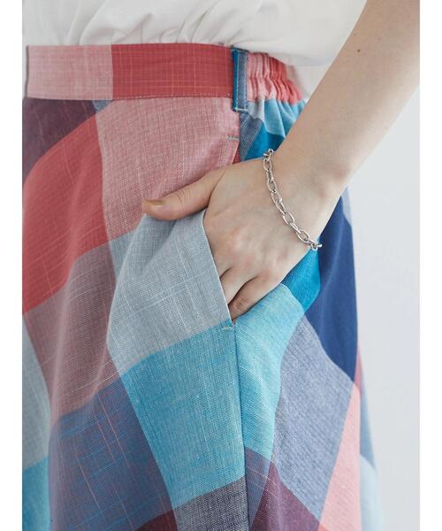 Sugar spoon(シュガースプーン)の「・SUGAR SPOON バイアスチェックフレアスカート(スカート・レディース・ピンク/グリーン/オレンジ・FREE)」の8枚目の写真