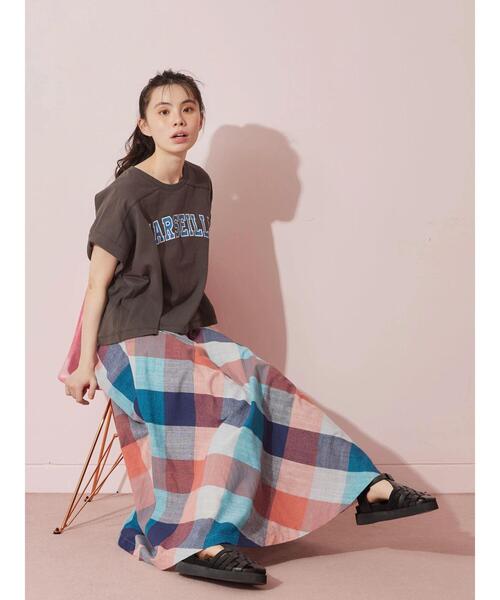 Sugar spoon(シュガースプーン)の「・SUGAR SPOON バイアスチェックフレアスカート(スカート・レディース・ピンク/グリーン/オレンジ・FREE)」の11枚目の写真