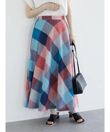 Sugar spoon | ・SUGAR SPOON バイアスチェックフレアスカート(スカート)
