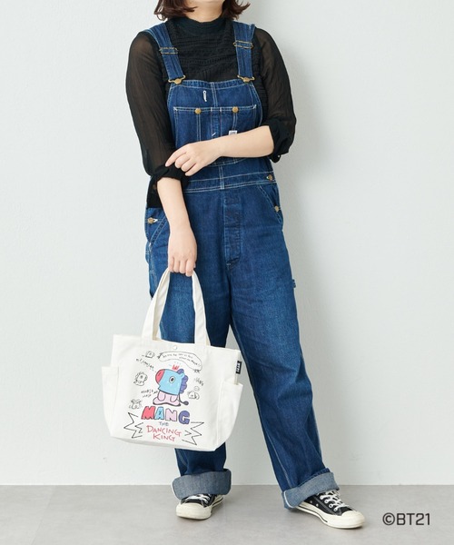 BT21（ビーティーイシビル）の「【BT21】 帆布トートバッグ（トートバッグ・レディース・レッド/ブラウン/ホワイト/イエロー/パープル/ピンク/スカイブルー・FREE）」の14枚目の写真