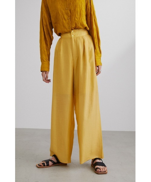 STYLEMIXER(スタイルミキサー)の「シアーイージーワイドパンツ(その他パンツ・レディース・ライトイエロー/ブラック・SMALL/MEDIUM)」の2枚目の写真