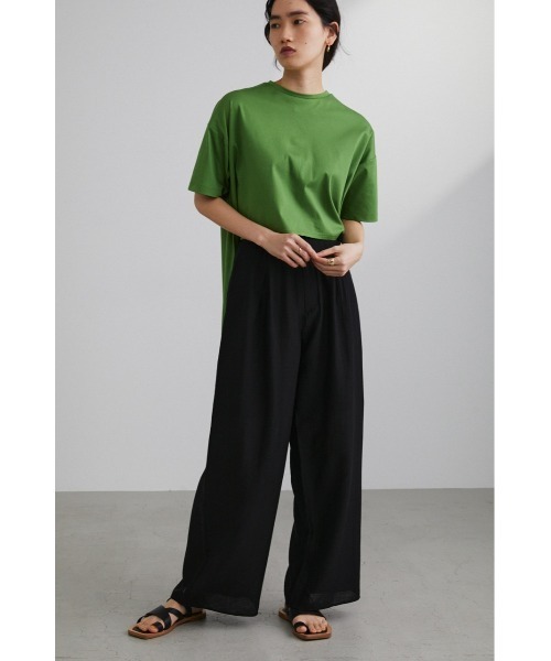 STYLEMIXER(スタイルミキサー)の「シアーイージーワイドパンツ(その他パンツ・レディース・ライトイエロー/ブラック・SMALL/MEDIUM)」の15枚目の写真