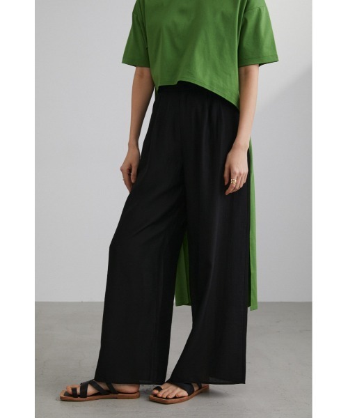 STYLEMIXER(スタイルミキサー)の「シアーイージーワイドパンツ(その他パンツ・レディース・ライトイエロー/ブラック・SMALL/MEDIUM)」の14枚目の写真