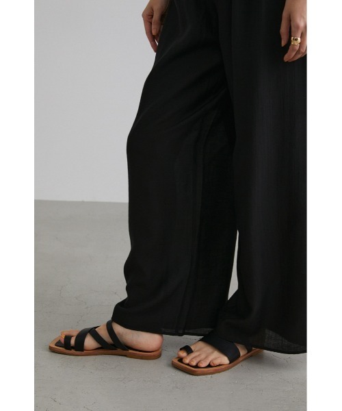 STYLEMIXER(スタイルミキサー)の「シアーイージーワイドパンツ(その他パンツ・レディース・ライトイエロー/ブラック・SMALL/MEDIUM)」の9枚目の写真
