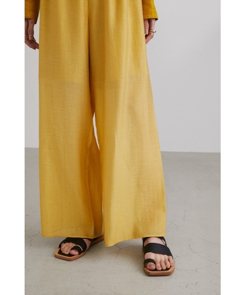 STYLEMIXER(スタイルミキサー)の「シアーイージーワイドパンツ(その他パンツ・レディース・ライトイエロー/ブラック・SMALL/MEDIUM)」の10枚目の写真
