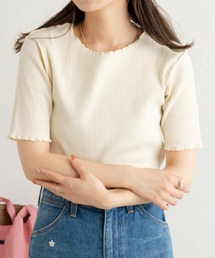 Kastane | メローリブ5分袖TEE(Tシャツ/カットソー)