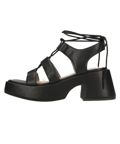 ORiental TRaffic(オリエンタルトラフィック)の「【EC限定】バルキーヒールレースアップサンダル/25207(サンダル・レディース・ホワイト/ブラック・LL/3L/SS/S/M/L)」の18枚目の写真