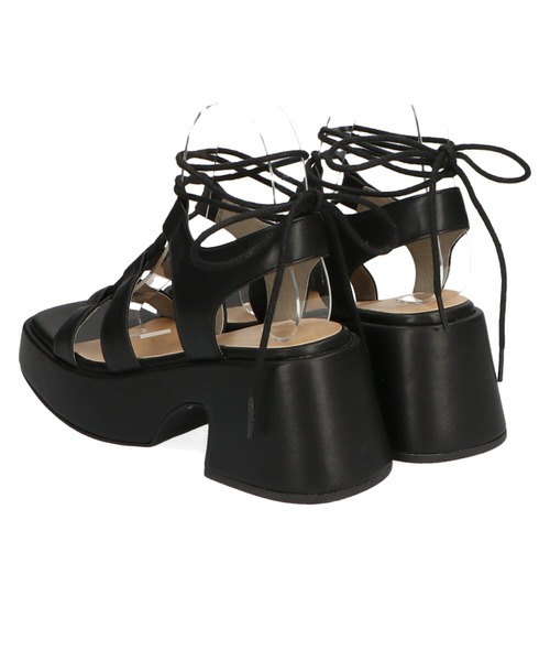 ORiental TRaffic(オリエンタルトラフィック)の「【EC限定】バルキーヒールレースアップサンダル/25207(サンダル・レディース・ホワイト/ブラック・LL/3L/SS/S/M/L)」の19枚目の写真