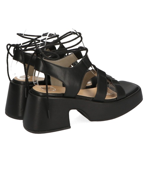 ORiental TRaffic(オリエンタルトラフィック)の「【EC限定】バルキーヒールレースアップサンダル/25207(サンダル・レディース・ホワイト/ブラック・LL/3L/SS/S/M/L)」の20枚目の写真