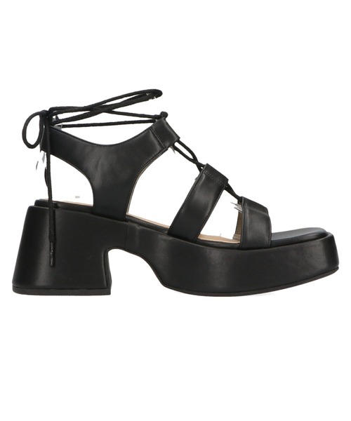 ORiental TRaffic(オリエンタルトラフィック)の「【EC限定】バルキーヒールレースアップサンダル/25207(サンダル・レディース・ホワイト/ブラック・LL/3L/SS/S/M/L)」の21枚目の写真